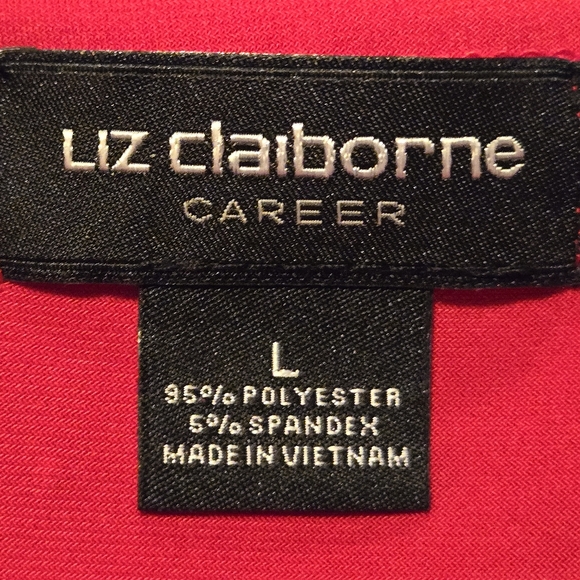 Liz Claiborne red blouse top shirt misses size large NWOT - Picture 7 of 8